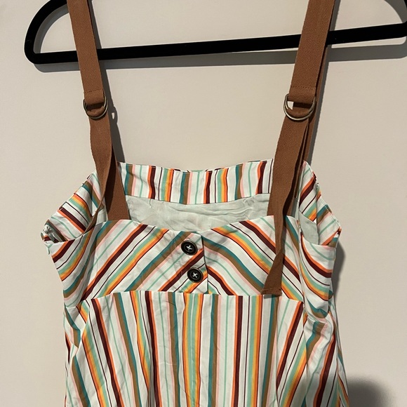 Maeve Square Neck Striped Midi NWT - Picture 6 of 9